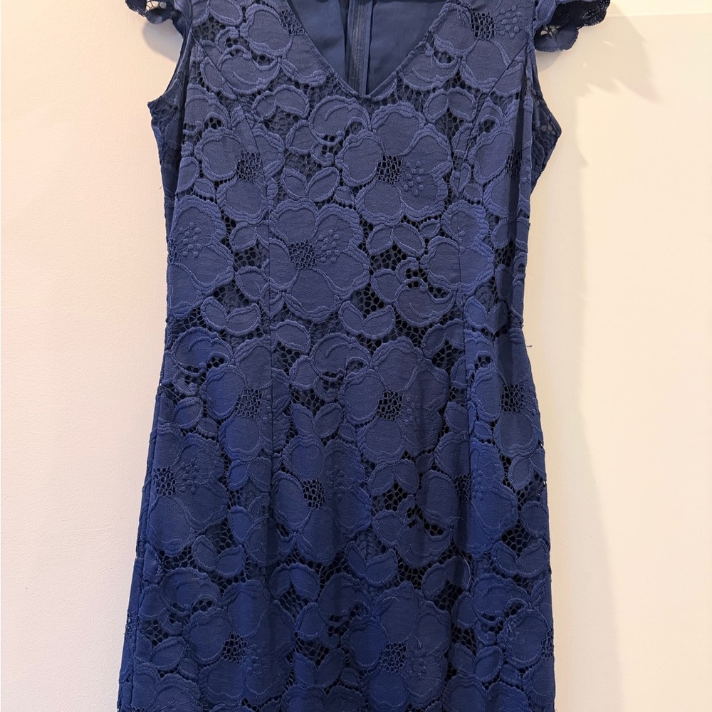 Lilly Pulitzer Navy Floral Lace Mini Dress